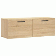 Helloshop26 - Armoire murale moderne rangement pratique 100 x 36,5 x 35 cm en bois d'ingénierie chêne sonoma 02_0048894 - Bois massif 3000235538290