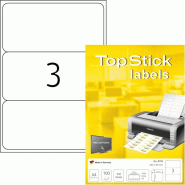 HERMA 300 étiquettes blanches Top Stick, format 200 x 95 mm (100 feuilles A4 / cdt) - 4023145087930