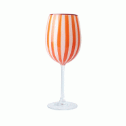 Novastyl - Lot de 3 verres à pied 43.5cl en verre orange circus - 3256391047897_0