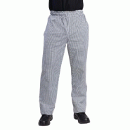 Pantalon de cuisinier mixte petits carreaux noirs et blancs (Taille: L (97- 102cm))_0