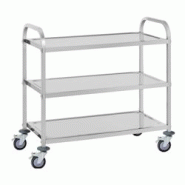 Royal Catering - Royal Catering RCSW 3A Desserte Cuisine à roulettes Chariot de Service (3 Plateaux, Capacité de Charge 150 kg, Espacement des - arg Royal Catering - Royal Catering RCSW 3A Desserte Cuisine à roulettes Chariot de Service (3 Plateaux, Capacité de Charge 150 kg, Espacement des - arg