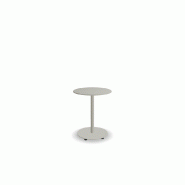 Table de café ronde 60x60 BOLT - blanc perle