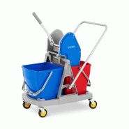 Ulsonix - Ulsonix Kit Chariot De Nettoyage avec 2 Seaux Lavage Ménage À roulettes Essoreur UNICLEAN 11 (2 Seaux, 40 l, Plastique, avec - 4062859007926