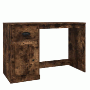 VidaXL Bureau avec tiroir chêne fumé 115x50x75 cm bois d'ingénierie Modèle Apex Prime - 816477