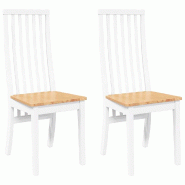 VidaXL Chaises à manger 2 pcs blanc bois massif caoutchouc Modèle Orion Studio - 4102458