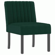 VidaXL Fauteuil sans accoudoirs vert foncé velours Modèle Vega Plus - vert 352453