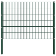 Vidaxl panneau de clôture avec poteaux fer 1,7 x 1,2 m vert 144934 Vidaxl panneau de clôture avec poteaux fer 1,7 x 1,2 m vert 144934