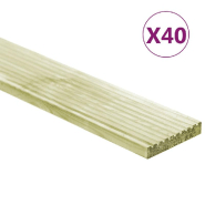 Vidaxl panneaux de terrasse 40 pcs 5,8 m² 1 m pin massif imprégné 3107766