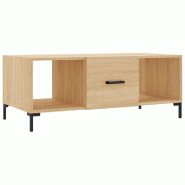 VidaXL Table basse chêne sonoma 102x50x40 cm bois d'ingénierie Modèle Aero Design Plus - 829303