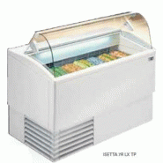 Vitrine à glaces vitre courbée ISETTA - réfrigération statique avec groupe frigorifique renforcé Vitrine à glaces vitre courbée ISETTA - réfrigération statique avec groupe frigorifique renforcé