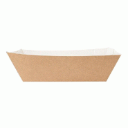 Barquette frite The Pack carton ondulé nano micro 2400g 17x9,7x6,3cm - par 100