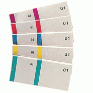 Bloc vendeur numéroté 135x66mm - par 10 couleurs assorties - 100 feuillets - Papier