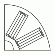 Bordure d'îlot directionnel i2 1/4 rond