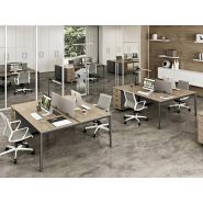 Bureau bench 2 personnes dekart sur caissons