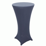 Décoshop26 - Housse de table de bar extensible diamètre 60 cm gris anthracite 04_0007210 - gris 3000262019847