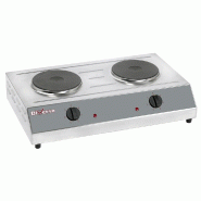 Diamond - Réchaud électrique de table, 2 plaques Ø 190mm - réf. WR-RTD/2E - gris inox AKS-WR-RTD/2E