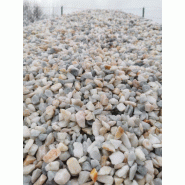 Gravier Azur 5/16 - Marbre/Quartz - Blanc, bleu et ocre - Usage extérieur carrossable