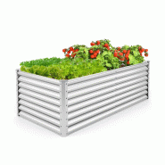 Helloshop26 - Lot de 1 lit de jardin surélevé 180 x 95 x 60 cm grande capacité pour fleurs et légumes style contemporain en métal 20_0012338 - 30