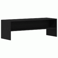 Helloshop26 - Meuble TV design moderne avec grand espace de rangement 120 x 40 x 40 cm en bois d'ingénierie chêne noir 02_0051858 - noir Bois massif