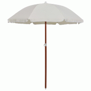 Helloshop26 - Parasol avec mât en acier 180 cm sable 02_0008098 - Bois massif 3000433482722