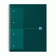 Oxford Lot de 5 Cahier Notebook 30th rel. Intégrale A4+ 160p./80 feuilles 80g/m², quadrillé 5x5, couv. Verte - 3020120242729