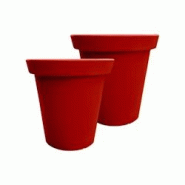 PLAST'UP ROTOMOULAGE Pot de fleurs rond xxl delight 200l - lot de 2 - ROUGE - rouge 0637962080513