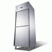 Romux® Armoire Réfrigérée Négative 2 Portillons 74 cm avec Refroidissement Froid Ventilé en Acier Inox avec Capacité de 650 L - 3 Étagères et