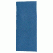 Serviette-étui pour couverts intissé bleu marine 40x40cm - par 700