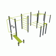 Station de Street Workout DAMAPRO - SPOT 3 - En acier galvanisé thermolaqué, pour parc sportif en plein air Station de Street Workout DAMAPRO - SPOT 3 - En acier galvanisé thermolaqué, pour parc sportif en plein air