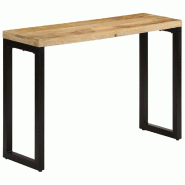 Table console 110x35x76 cm bois de manguier massif brut Modèle Orion Bureau - 353909