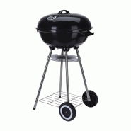 WellHome - Barbecue avec roues type bol Ø47cm - noir multi-matériau WH15398