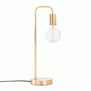 WellHome - Lampe de table rétro 45 cm, dorée, douille E27 - multi-matériau WH13870