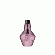Zafferano Suspension Romeo Ø 250 X 3180 Mm. 1 X E27 70 W Hs-Ip20-V. Gris, Verre Améthyste - 8054346792619