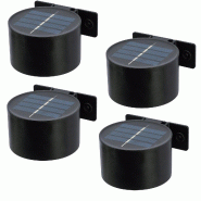 4 appliques murales solaires H4.5cm Noir Lumisky - noir 3666162012335