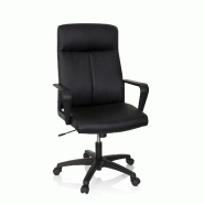 Chaise de bureau / chaise de direction LISSO similicuir noir hjh OFFICE - noir plastique 738114