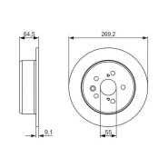 Disque de frein Bosch 0986479336 - boîte de 2 disques arrière - type plein - 5 trous - épaisseur 10mm Disque de frein Bosch 0986479336 - boîte de 2 disques arrière - type plein - 5 trous - épaisseur 10mm