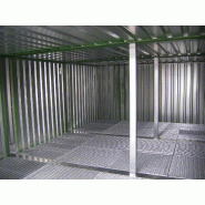 Entrepôt de stockage double - 3 modules de 3m - Acier galvanisé - 2580 litres