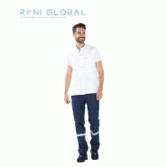 Gilet de travail médical blanc unisexe sans manche - Polyester et coton - 4 poches - BEN REMI CONFECTION_0