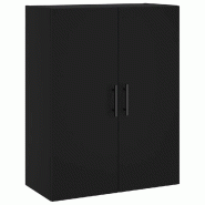 Helloshop26 - Armoire murale élégante rangement grand espace 69,5 x 34 x 90 cm en bois d'ingénierie noir 02_0048597 - noir Bois massif 3000235366510
