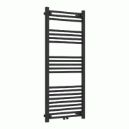 Helloshop26 - Radiateur sèche-serviettes chauffage salle de bain acier 120 x 60 cm noir 03_0010418 - noir 3000225213763