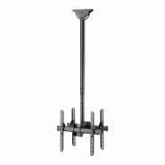 KIMEX - Support plafond pour 2 écrans TV 32"-75", Hauteur 106-156cm, Inclinable - 3700685427624