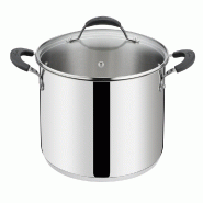 Marmite Tempra avec son couvercle 20 cm en acier  ydable -  Argent Rond Inox Lagostina 32x23.5 cm - argenté inox 8002531547391