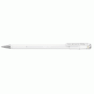 Pentel K108-P Hybrid Milky Stylo Roller Encre Gel Pastel Blanc - blanc plastique K108-PW