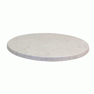Plateau rond de table extérieur Classic Line Ø60cm décor blanc marbré