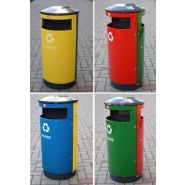 Poubelle personnalisable avec options cendrier et seau galvanisé