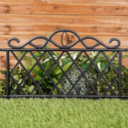 Progarden clôture de jardin décorative 5 pcs pp noir 48x34 cm 447579