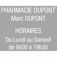 Sticker horaires A3 blanc - 5 lignes - Vinyle adhésif polymère M1 - Découpé à la forme