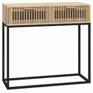 Table console 80x30x75 cm bois d'ingénierie et fer Modèle Atlas Extensible Plus - 352105