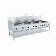 TABLE WOK À GAZ 4X17kW + 3X9kW 7178.1215 combisteel