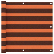 VidaXL Écran de balcon Orange et marron 90x300 cm Tissu Oxford Modèle Vent d’Été - marron 134928